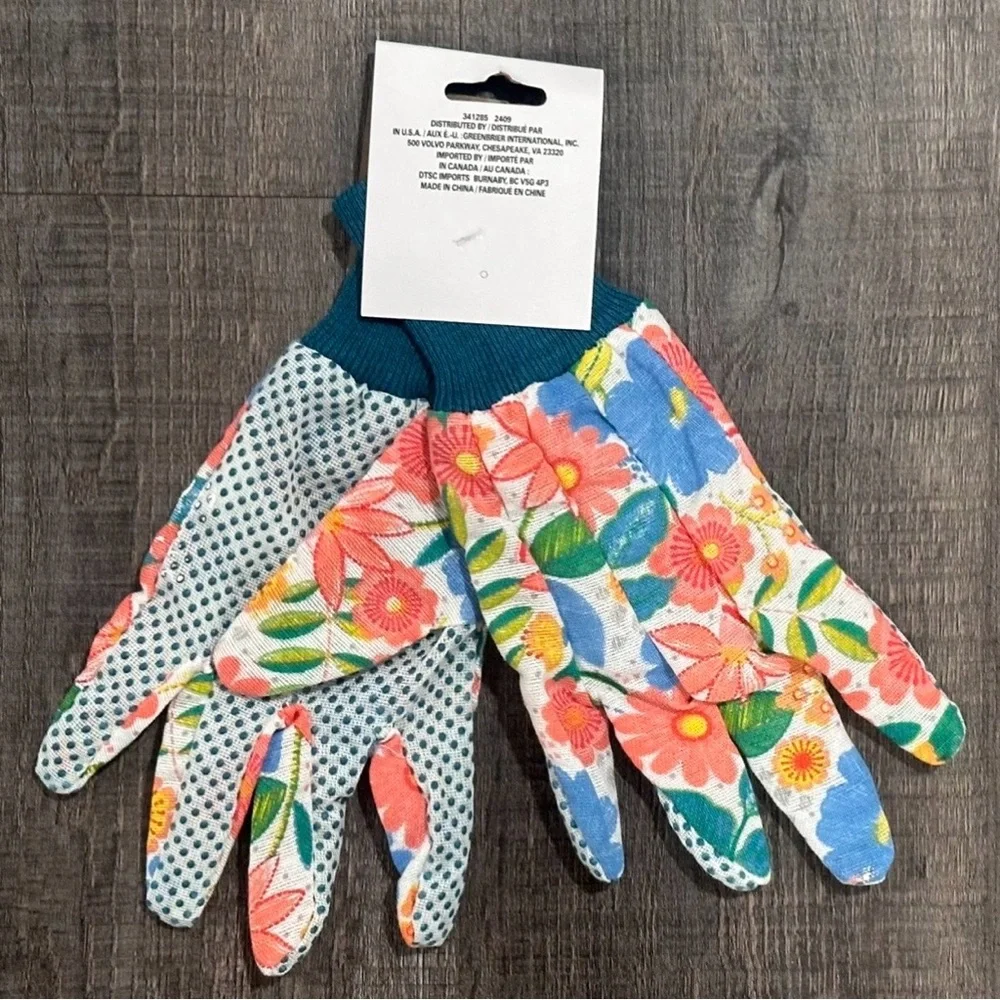 💞 New Women’s One Size Floral Gripping Gardening Gloves